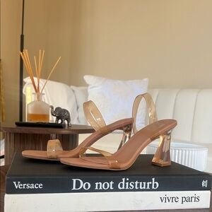 Transparent Tan Heels